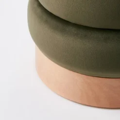 Clarkdale Channel Tufted Ottoman With Wood Base - Threshold™ Designed With Studio McGee -Decor Home GUEST 6b0f47ba dc03 48cc 8a01 bbb99d46752f