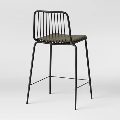 Set Of 2 Sodra Rounded Seat Wire Counter Height Barstool Black - Threshold™ 4 Set Of 2 Sodra Rounded Seat Wire Counter Height Barstool Black - Threshold™ - Image 4