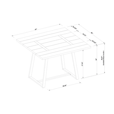 Brimfield Metal Base Extendable Dining Table Brown - Threshold™ 4 Brimfield Metal Base Extendable Dining Table Brown - Threshold™ - Image 4