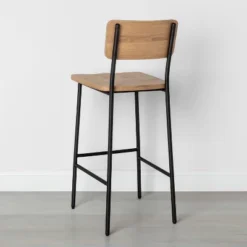 Wood & Steel Bar Stool - Natural/Black - Hearth & Hand™ With Magnolia -Default Template 1 GUEST 6eaa47a6 9822 41a0 a64f 3de14d1eaffd