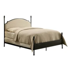 Geraldine Upholstered Headboard Poster Panel Bed Powder Coated Gun Metal - HOMES: Inside + Out -Default Template 1 GUEST 726242f6 c0f2 4911 bbef 9e647e7667d0