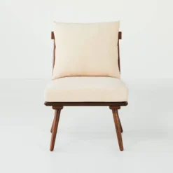 Spindle Back Accent Chair With Cushions Brown/Cream - Hearth & Hand™ With Magnolia -Default Template 1 GUEST 73f76910 42de 4f93 b7f9 c4d237cc0893