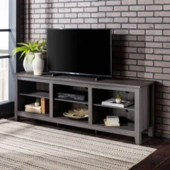 Transitional 6 Cubby Wood Open Storage Wood TV Stand For TVs Up To 80"- Saracina Home -Default Template 1 GUEST 79e53a3c 9e15 40b4 ae14 2a20944d3dac