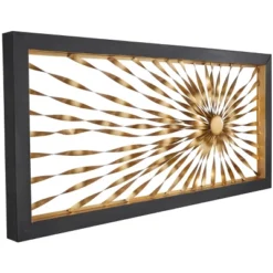 Metal Sunburst Coiled Ribbon Wall Decor With Black Frame Gold - Olivia & May -Default Template 1 GUEST 7b386052 112b 4a16 9fdb 08d650f35bf4