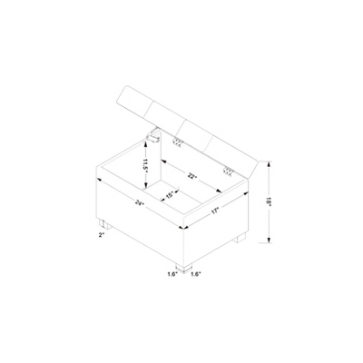 Essex Single Storage Ottoman - Threshold™ 5 Essex Single Storage Ottoman - Threshold™ - Image 5