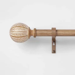 Carved Light Woodtone Ball Curtain Rod Natural - Opalhouse™ -Default Template 1 GUEST 7e070734 076e 44dc 94e6 de22767e0af4