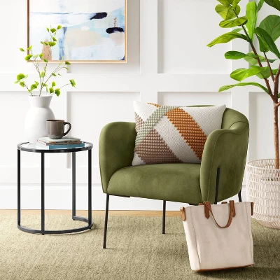 Gladden Rounded Back Anywhere Chair Dark Green - Threshold™ 1 Gladden Rounded Back Anywhere Chair Dark Green - Threshold™