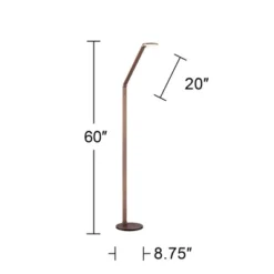 Possini Euro Design Magnum Modern Task Floor Lamp 61" Tall French Bronze Brown Metal LED Adjustable For Living Room Reading Bedroom Office House Home -Default Template 1 GUEST 7e5da65c 8cda 428e 8445 14e1b6f5eaa2