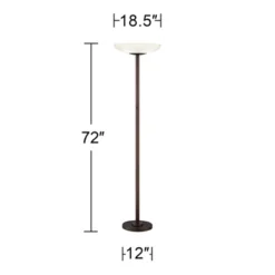 Possini Euro Design Meridian Light Blaster Modern Torchiere Floor Lamp 72" Tall Oil Rubbed Bronze LED Frosted Glass Shade For Living Room Bedroom Home -Default Template 1 GUEST 803ecb5f e771 4b8e 9668 cee840e07fb2