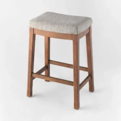 Candor Wood And Upholstered Saddle Counter Height Barstool - Threshold™ -Default Template 1 GUEST 80c1f2de 5ac5 48a3 9160 9e552e51230e