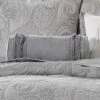 Perla Grey Solid Neckroll Decorative Pillow - Levtex Home