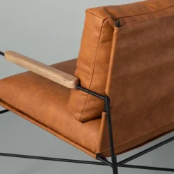 Faux Leather & Metal Accent Chair - Black/Brown - Hearth & Hand™ With Magnolia -Default Template 1 GUEST 888ba238 34ac 4f97 8dd6 ab72ff74e45c