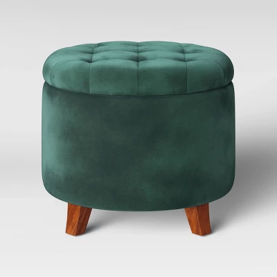 Tufted Round Storage Ottoman - Threshold 11 Tufted Round Storage Ottoman - Threshold - Image 11