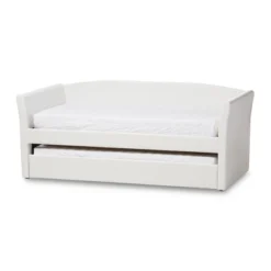 Twin Camino Modern And Contemporary Faux Leather Upholstered Daybed With Guest Trundle Bed - Baxton Studio -Default Template 1 GUEST 8c50bd10 39aa 4377 8172 b3bffc60c94e