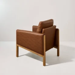 Faux Leather Upholstered Accent Arm Chair - Cognac - Hearth & Hand™ With Magnolia -Default Template 1 GUEST 8dd6e260 8922 4383 a370 058b5ae59a93