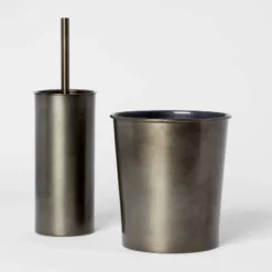 Aluminum Toilet Brush And Holder Set With Aged Metal Finish Gray - Threshold™ -Default Template 1 GUEST 8ef08b23 f6d2 4c7b 8990 b0c2c3aed888