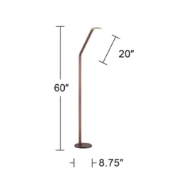 Possini Euro Design Magnum Modern Task Floor Lamp 61" Tall French Bronze Brown Metal LED Adjustable For Living Room Reading Bedroom Office House Home -Default Template 1 GUEST 8f9282ea ef7d 4ebc 9c78 ebead13ea845