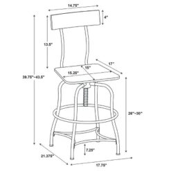 Woodsboro Adjustable Barstool Brown - Threshold™ -Default Template 1 GUEST 903ef517 750c 4295 b38c e2e98a58e49b