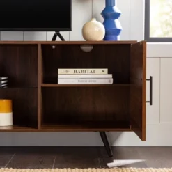 2 Door Mid-Century Modern Wood Storage TV Stand For TVs Up To 80" - Saracina Home -Default Template 1 GUEST 910fe446 d949 4eab 8f55 84b563e374b2