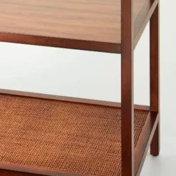 70" 5-Shelf Wood & Cane Transitional Vertical Bookshelf - Brown - Hearth & Hand™ With Magnolia -Default Template 1 GUEST 9214bcad 603a 47ea 8140 53b4518fb952