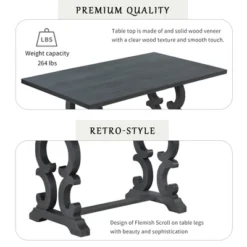 6 PCS Retro Dining Set With Unique-designed Table And Upholstered Chair-ModernLuxe -Default Template 1 GUEST 92a39d7a d42d 44b6 af94 926854eed90a