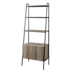 72" Open Shelf And Closed Storage Cabinet Ladder Bookcase - Saracina Home 18 72" Open Shelf And Closed Storage Cabinet Ladder Bookcase - Saracina Home -Decor Home GUEST 95647392 bcf6 4609 85d2 67f249b2f3ff