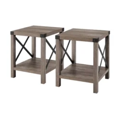 Set Of 2 Sophie Rustic Farmhouse X Frame Side Tables - Saracina Home -Default Template 1 GUEST 960bef5e 3c5c 4d02 b13f f506cb00d421
