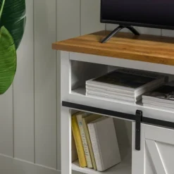 Transitional Sliding Barndoor Highboy TV Stand For TVs Up To 58" - Saracina Home -Default Template 1 GUEST 9668399f e5a7 419a a34e f0354846aab9