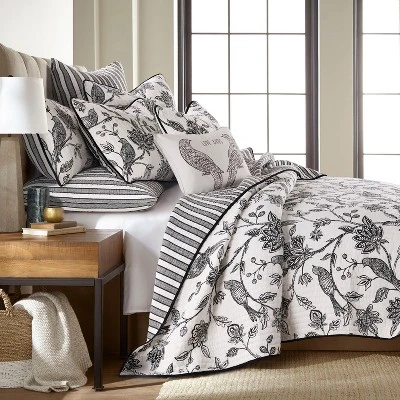 Tanzie Black Quilt Set - Black & White - Levtex Home 5 Tanzie Black Quilt Set - Black & White - Levtex Home - Image 5