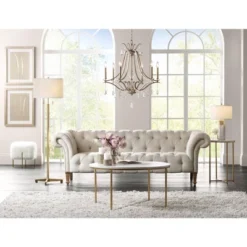 Possini Euro Design Encino Modern Tripod Floor Lamp Standing 60" Tall Brass Gold Metal Off White Fabric Drum Shade For Living Room Bedroom Office Home -Default Template 1 GUEST 99b49a49 5750 40e4 bac4 b9c44c312dd1