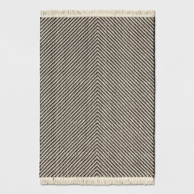 Chevron Woven Area Rug Black/White - Project 62™ 5 Chevron Woven Area Rug Black/White - Project 62™ - Image 5