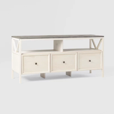 Farmhouse 3 Drawer Wood TV Stand For TVs Up To 65" - Saracina Home 18 Farmhouse 3 Drawer Wood TV Stand For TVs Up To 65" - Saracina Home - Image 18