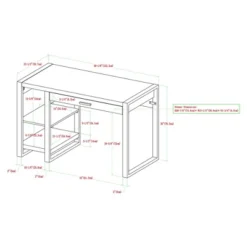 48" Industrial Farmhouse Tech Desk With USB Dark Walnut - Saracina Home -Default Template 1 GUEST 9dc32ca9 1669 4b0f 9cc4 24355437a07a