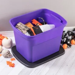 Sterilite 18 Gallon Orange Plastic Storage Container Bin Tote With Black Lid, Halloween -Default Template 1 GUEST 9dc3b4f0 da47 495d 8c29 b72e0c686a57