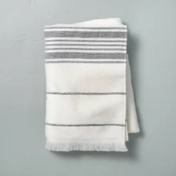Multistripe Bath Towels Cream/Gray - Hearth & Hand™ With Magnolia -Decor Home GUEST a3ab88f0 8654 425b a1f7 f62caee554f1