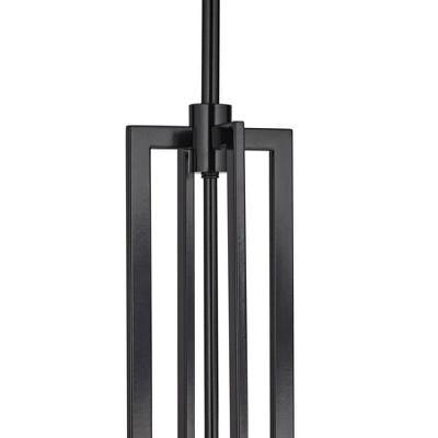 Possini Euro Design Sundry Semi Gloss Black Drum Pendant Chandelier 24" Wide Modern Double Shade 4-Light Fixture For Dining Room Foyer Kitchen Island 4 Possini Euro Design Sundry Semi Gloss Black Drum Pendant Chandelier 24" Wide Modern Double Shade 4-Light Fixture For Dining Room Foyer Kitchen Island - Image 4