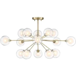 Possini Euro Design Modern Ceiling Light Semi Flush Mount Fixture Sputnik Brass 30 1/2" Wide 15-Light Double Glass Ball Hallway 9 Possini Euro Design Modern Ceiling Light Semi Flush Mount Fixture Sputnik Brass 30 1/2" Wide 15-Light Double Glass Ball Hallway -Default Template 1 GUEST a5d5d52f e87f 49d6 be3a b66722eec602