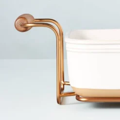 4.25qt Oven-to-Table Stoneware Baking Dish With Cradle Carrier Cream/Clay - Hearth & Hand™ With Magnolia -Decor Home GUEST a6a6fc4c f8f3 4913 a404 ef592b5d98a2