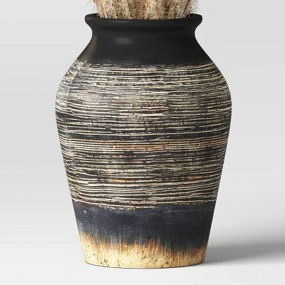 Grass Arrangement In Ceramic Pot Black - Threshold™ 3 Grass Arrangement In Ceramic Pot Black - Threshold™ - Image 3