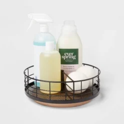 Divided Turntable Black Wire With Natural Wood - Brightroom™ -Default Template 1 GUEST aa83c3b1 19ba 41dd ba5d e1b86512a437