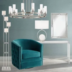 Possini Euro Design Athena Modern Floor Lamp 72" Tall Brushed Nickel 4 Light Tree Clear Outer Opal Inner Double Glass Shade For Living Room Bedroom -Default Template 1 GUEST ac0a6ad2 0b11 4658 8bae 6025b179c160