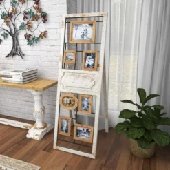 Wood 6 Slot Wall Photo Frame With Floor Stand Brown - Olivia & May -Default Template 1 GUEST b540e4d7 9fd9 4e38 b76b 251ffd7c0f50