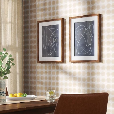 2pk 16" X 20" Modern Scribble Framed Under Glass Wall Poster Print Blue - Threshold™ 1 2pk 16" X 20" Modern Scribble Framed Under Glass Wall Poster Print Blue - Threshold™