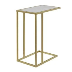 23" Modern Rectangle Two-Tone C Side Table With Metal Base - Saracina Home -Default Template 1 GUEST b65b9434 3351 4d65 bc48 b2c7d25596f8