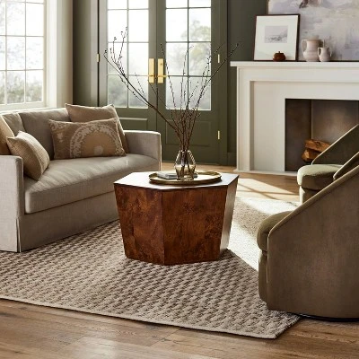 Checkered Stripe Rug Brown - Threshold™ Designed With Studio McGee 1 Checkered Stripe Rug Brown - Threshold™ Designed With Studio McGee