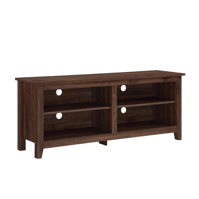 Transitional 4 Cubby Wood Open Storage TV Stand For TVs Up To 65"- Saracina Home 12 Transitional 4 Cubby Wood Open Storage TV Stand For TVs Up To 65"- Saracina Home - Image 12