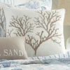 Galapagos Embroidered Coral Decorative Pillow - Levtex Home