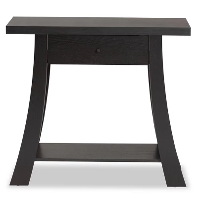 Herman Wood 1 Drawer Console Table - Baxton Studio 2 Herman Wood 1 Drawer Console Table - Baxton Studio - Image 2