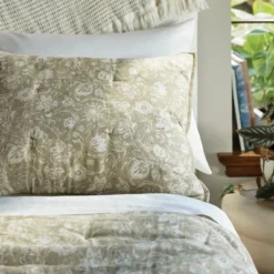 Standard Floral Print Trad Cotton Voile Lofty Quilt Sham Green - Threshold™ -Default Template 1 GUEST bf71adc4 05df 450f bbec e4fe8094f052