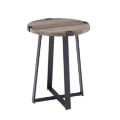 Wrightson Urban Industrial Faux Wrap Leg Round Side Table - Saracina Home -Default Template 1 GUEST c0dad188 2808 4653 a67c 8188c7921417
